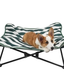 Pet flower -type dog bed stripes outdoor outdoor can fold the dog line military bed big dog elevated bed nest can be washed