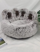 Thick cat nest dog nest Winter long hair bear paw shape pet nest pad can disassembled cat claw nest