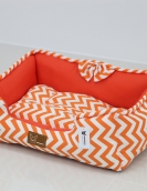 Korean pet nest square -shaped sofa cushion wavy canvas soft cushion four seasons universal big pet nest