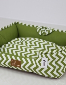 Korean pet nest square -shaped sofa cushion wavy canvas soft cushion four seasons universal big pet nest