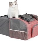 Cat bag can expand the portable pet backpack can fold the pet bag to extend the dog bag breathable cat cage