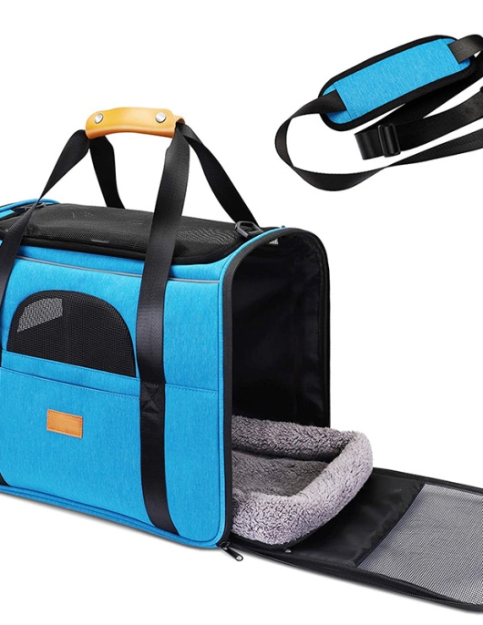 Cat bag out bag Portable foldable small dog bag breathable cat outdoor shoulder -handed pet bag