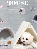 Pet summer triangle series cat tent cute cat nest breathable puppy bed small dog nest