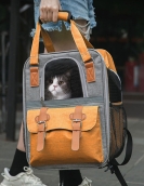 Cat backpack portable folding and breathable pet outbound cats and dogs with bags with bags with large capacity