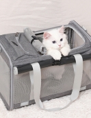 Pet bag out of the portable bag, breathable, foldable hand -mounted cat bag large capacity, two small cats out bag