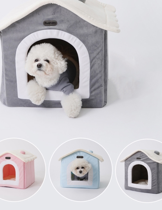 Indoor dog nest house type pet nest four seasons universal heating and breathable cloth cats and dog hut pet supplies