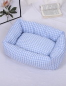 Three -color cotton -woven grid cloth pet cushion pet nest Four seasons can be used for dog nest cat nests