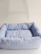 Three -color cotton -woven grid cloth pet cushion pet nest Four seasons can be used for dog nest cat nests