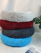 Long plush oval -shaped deep sleeping winter warmth, thick pet dog cat nest dog pad