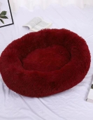 Long plush oval -shaped deep sleeping winter warmth, thick pet dog cat nest dog pad