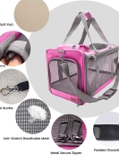 Dog bag out of portable crossbody pet bags breathable and folded large -capacity hand cat bag with roller curtain cat cage