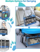 Dog bag out of portable crossbody pet bags breathable and folded large -capacity hand cat bag with roller curtain cat cage