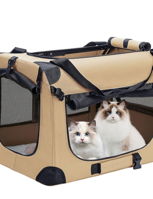 Pet car dog cage in the large dog nest handbags large capacity of large capacity, two cat outdoor folding pet bags