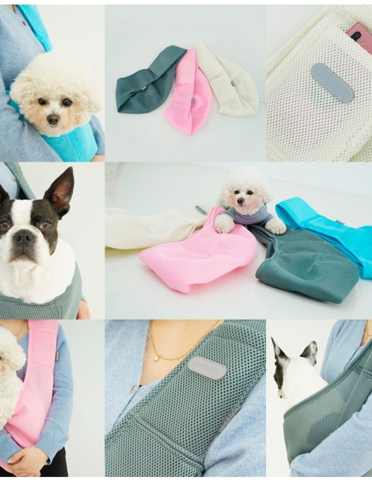 Breathable dog travel pet bag shoulder -to -shoulder large capacity of portable cat bag