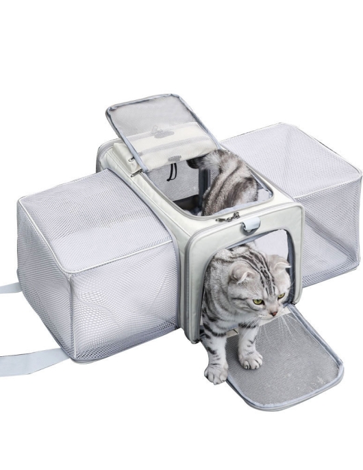 Pet out -of -the -box bags, handhanded cat bags, large capacity, two small cats breathable can expand pet bags