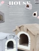 Disassembered dog house four seasons universal cat nest autumn and winter tent dog bed pet nest cat house dog house dog nest