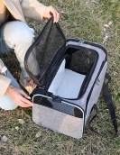 Pet packing can fold the folding hand -randable cat bag out of the bag to carry the scalable outdoor travel small dog bag