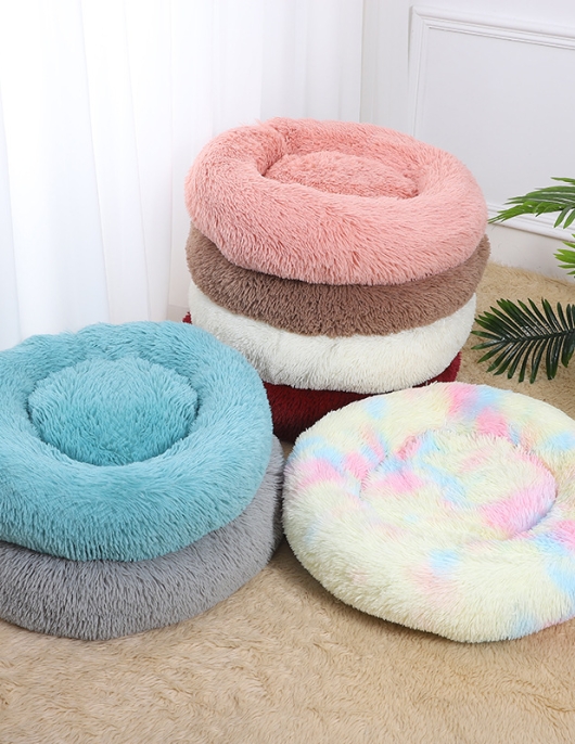 Dog nest cat nest long plush round pet nest dog bed Winter dog mats pet mattress pet supplies