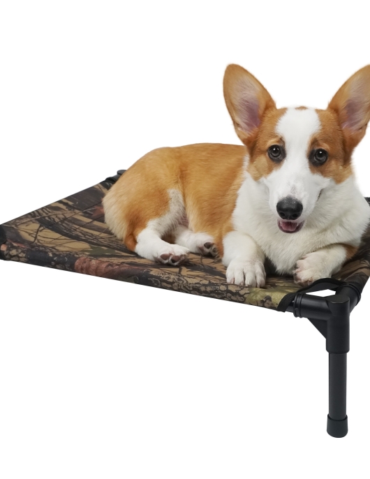 Pet bed dark camouflage dog elevated bed in summer cool, breathable, disassembled dog cat bed