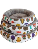 Little round nest cat and dog four seasons universal warmth, comfortable, cute skin -friendly Arctic velvet Shu cotton velvet