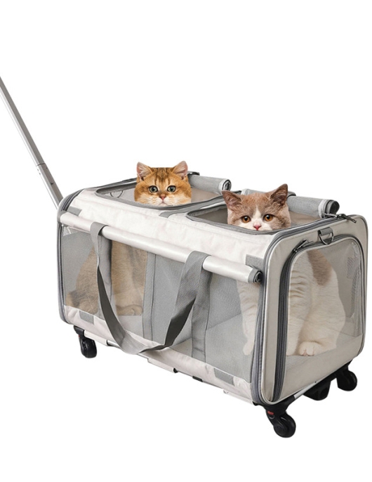 Pet lever box Large space, hatchback, multi -cat carbon with a cat bag out of the portable breathable cat cage