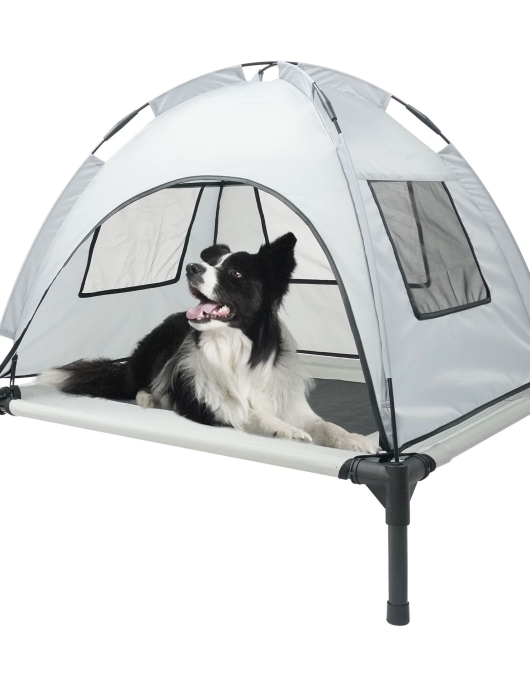 Pet morass bed all -inclusive ceiling dogs and dog tent bed outdoor sunshade sunscreen can disassemble pet elevated bed