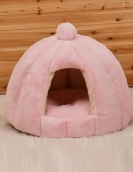 Deep Sleeping round lensomotine semi -closed cat nest velvet autumn and winter nest pad pet nest small and medium -sized dog