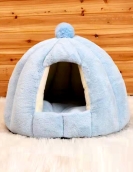 Deep Sleeping round lensomotine semi -closed cat nest velvet autumn and winter nest pad pet nest small and medium -sized dog