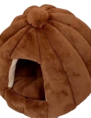 Deep Sleeping round lensomotine semi -closed cat nest velvet autumn and winter nest pad pet nest small and medium -sized dog