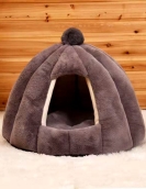 Deep Sleeping round lensomotine semi -closed cat nest velvet autumn and winter nest pad pet nest small and medium -sized dog