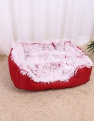 Cat's nest long plush two -in -one pet cushion cat bed small dog nest pad cat products