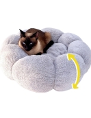 Flower pet nest Winter cat, cat nest plush mattress dogs warm winter pad pet plush bed