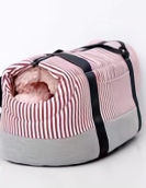 Straight pet bags, portable shoulder -handed lifting, cats, dog handbags, fashion striped pet bags