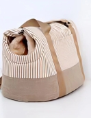 Straight pet bags, portable shoulder -handed lifting, cats, dog handbags, fashion striped pet bags