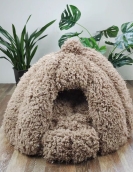 Straw velvet closed cat nest Four seasons universal closed cat nest cat house in winter warm, demolished dog nest pads