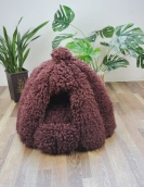 Straw velvet closed cat nest Four seasons universal closed cat nest cat house in winter warm, demolished dog nest pads