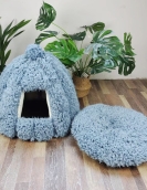 Straw velvet closed cat nest Four seasons universal closed cat nest cat house in winter warm, demolished dog nest pads