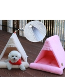 Beautiful velvet dog house pet tent comfortable tent -type foldable and lying pet dog nest cat nest