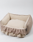 Lace plaid sofa four -corner pet nest cat nest small dog four seasons universal mats pet supplies