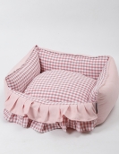 Lace plaid sofa four -corner pet nest cat nest small dog four seasons universal mats pet supplies