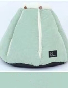 Straight -hair pet nest semi -closed warm cat and dog nest in winter plus velvet comfortable rest Sleep pet nest